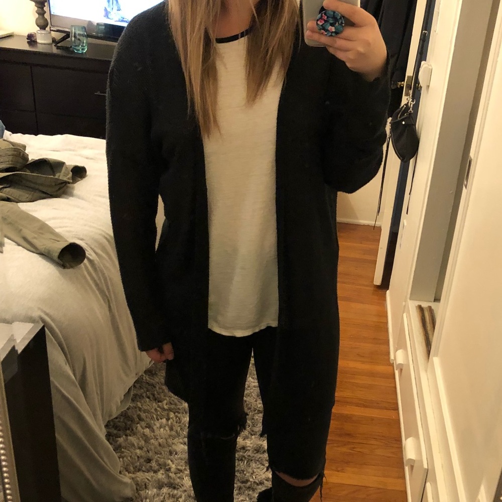 Thin black cardigan-SOLD